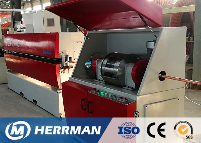 Metallic Pipe Corrugated Pipe Line , HV Corrugated Pipe Machine For Fire Retardant Cable