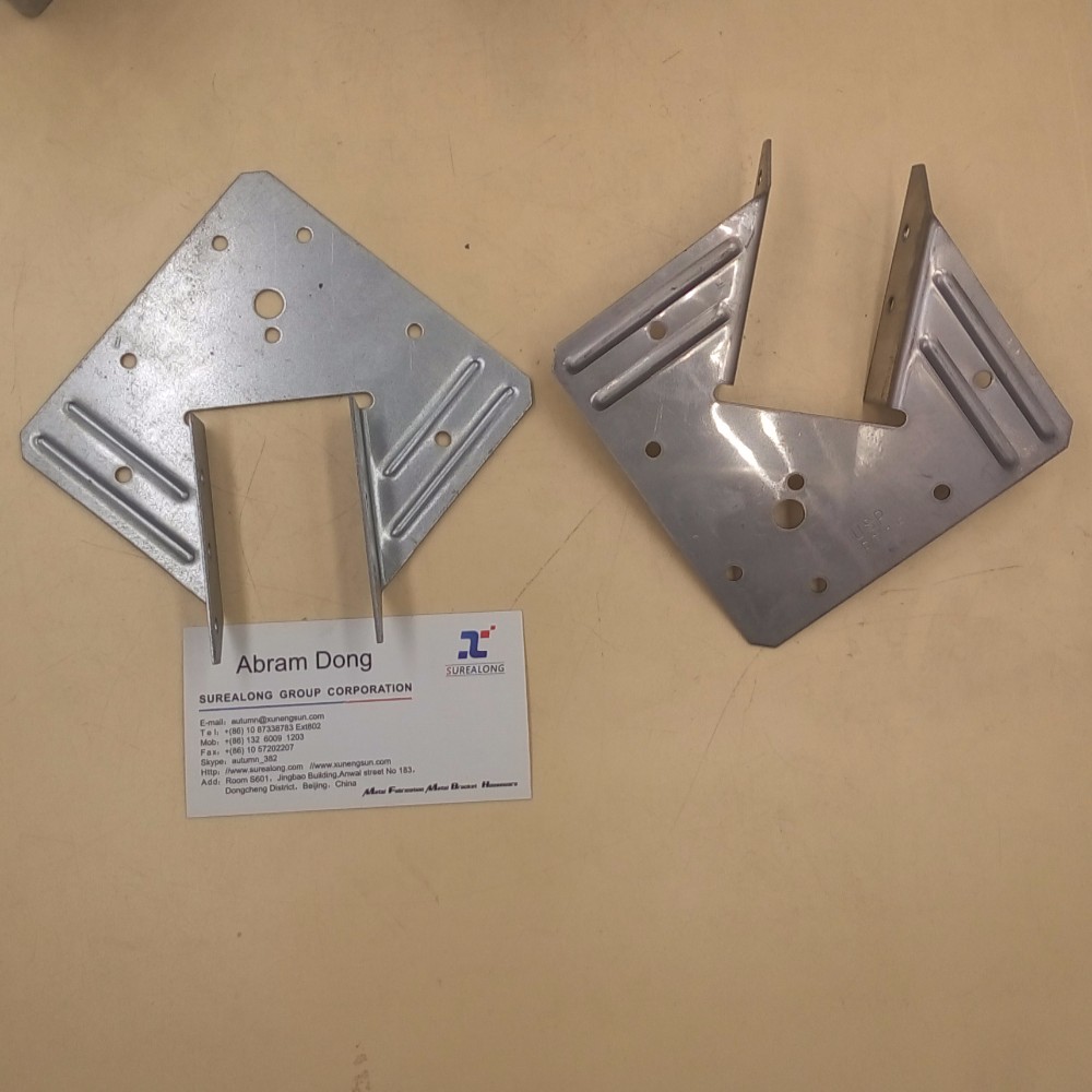 Galvanized Steel 2x6 Angled Joist Hangers for Timber Connector
