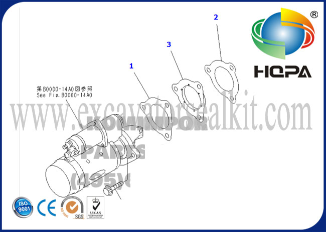 6742-01-3330 6742013330 6D114 Starter, 24Volts, WPS USA Brand