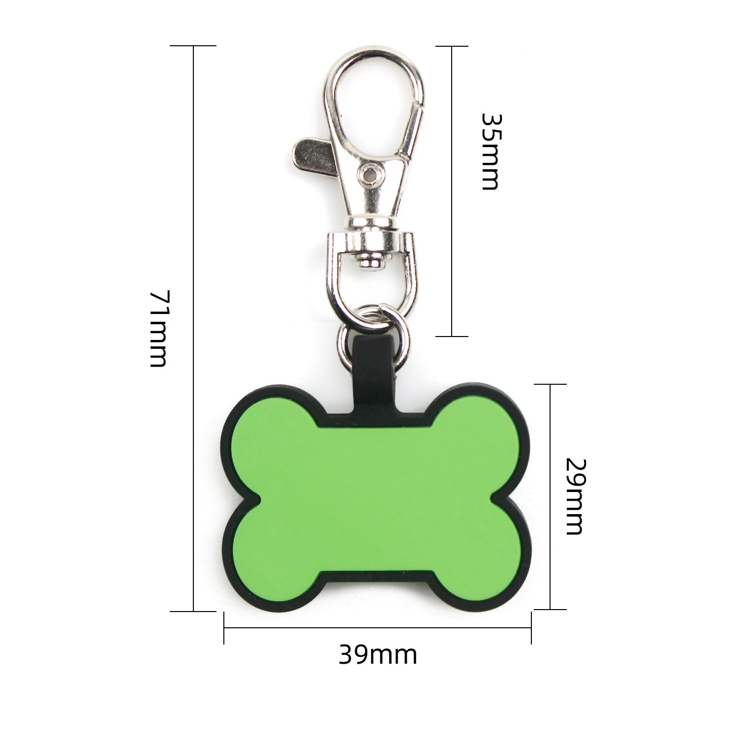 Rose Orange Blank Dog ID Tags Silicone Name Tags For Dogs Personalized