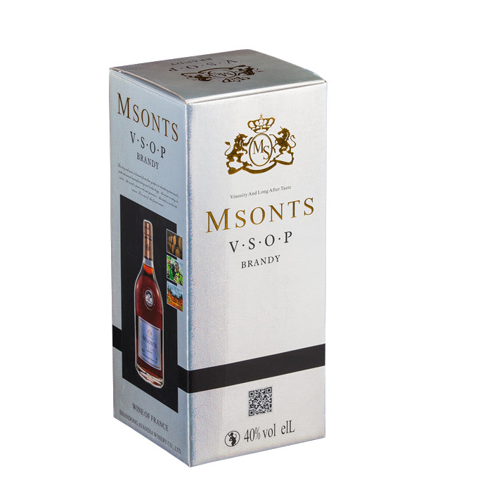 Order F-Flute Corrugated Paper Wine Gift Box With Gold Foil Stamping Logo