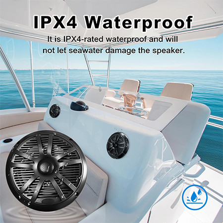 6.5 Inch 2 Way 120 Watt Waterproof Coaxial Speaker With LED Ceiling Music Systems Loudspeaker Marine Boat Car Audio System