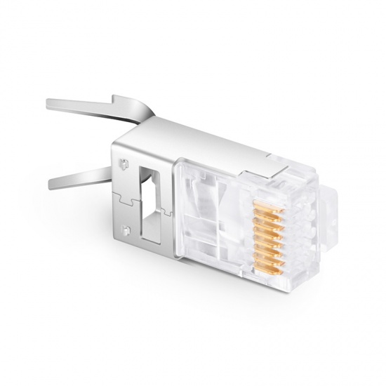Exact Cables 3U Rj45 Plastic Wire Connector 8 Pin Crystal Head Shielded Connector