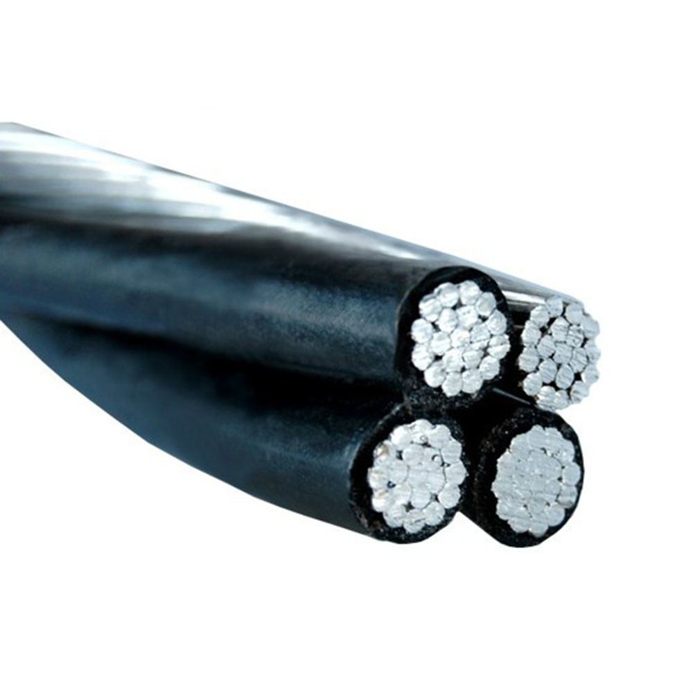 Waterproof Durable ABC Power Cable , Fire Retardant Triplex Overhead Wire