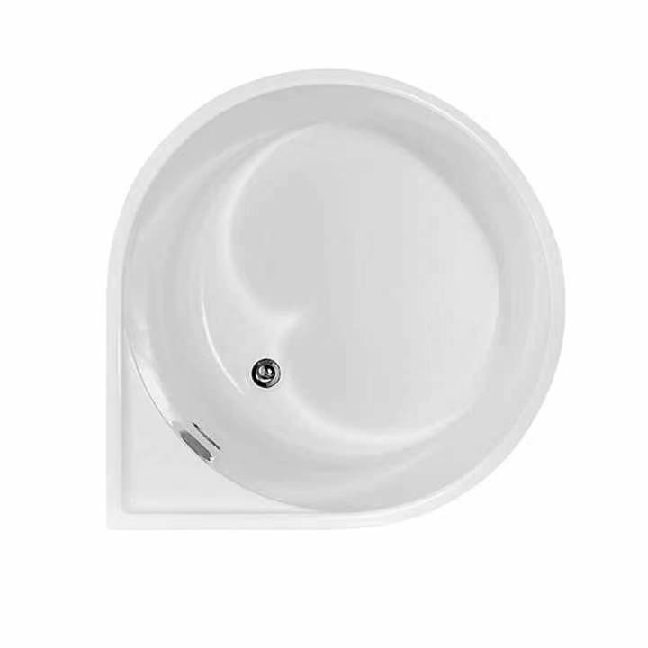 Eco Friendly Black Freestanding Corner Soaking Tub 950*950*720MM