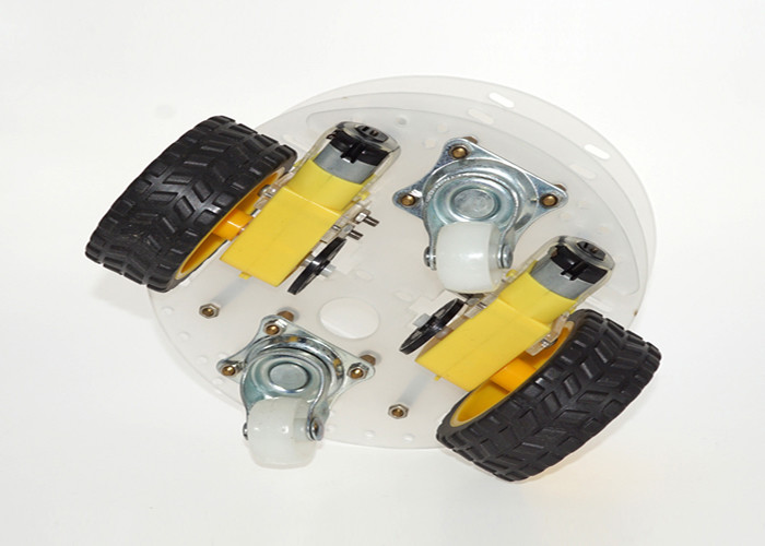 3 Layer Acrylic Arduino Car Chassis 66mm Tire Diameter 15 * 14 * 11.5cm Size