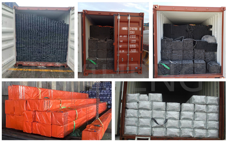 150x150mm 75X75X8mm Zinc Coated Tube ASTM A36 Square Structural Tube