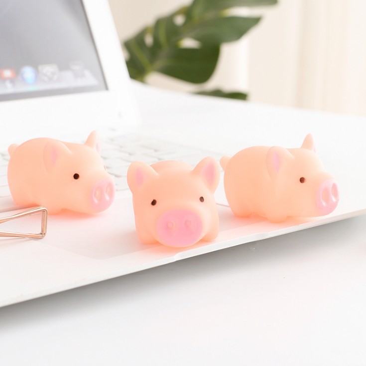 14 Years up Age Range BPA Free Vinyl PVC Toy Kid's Squeaky Mini Cute Piggy Fun Ornament Essential Accessory for All Ages