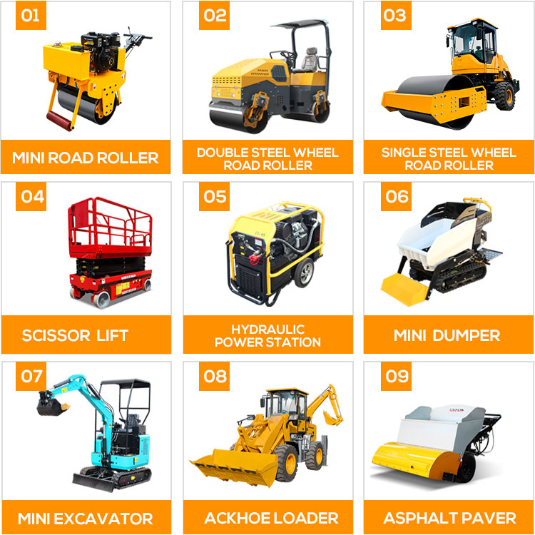 Mini Asphalt Pavers High Operating Efficiency for Road Concrete Applications