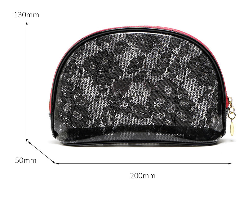 Fashion Luxury Portable Travel Women PVC Transparent Makeup Bag
