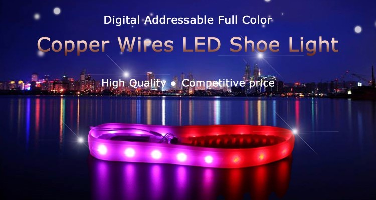 Full Color Rechargeable LED Light Strips For Shoes , Colored Led Light Strips