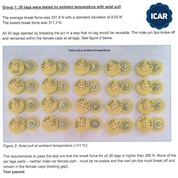 New FULL ICAR Electronic Ear Tag Animal Ear Tag Yellow Waterproof for Cattle Cow Management