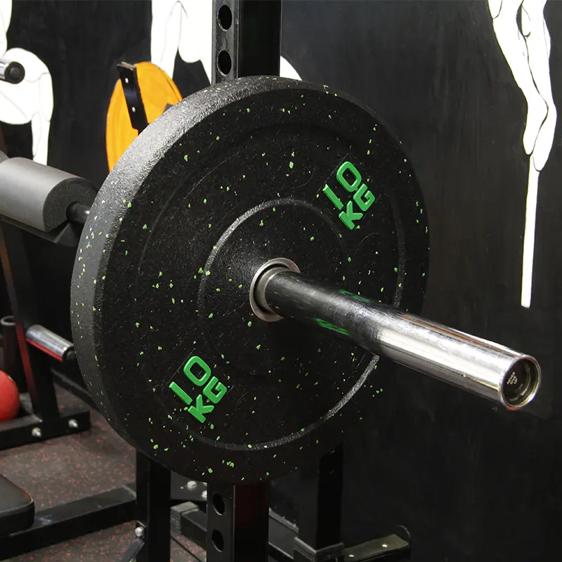 Color Dot Rubber Barbell Plate Home Gym Equipment Bumper Weight Plate