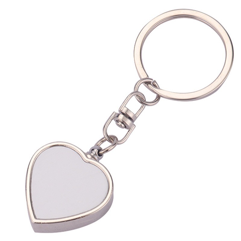 Blank Metal Heart Shape Sublimation Keychain For Sublimation Blanks Photos Printing