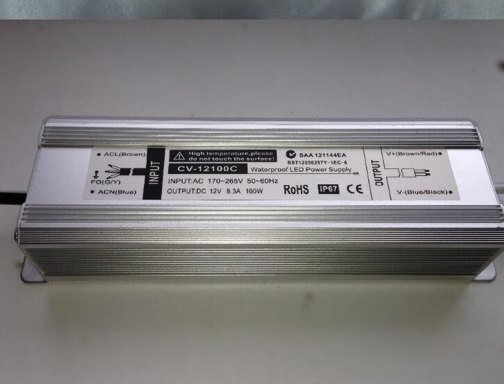 200W 240vac to 24v dc led power supply , waterproof led transformer 230v AC input