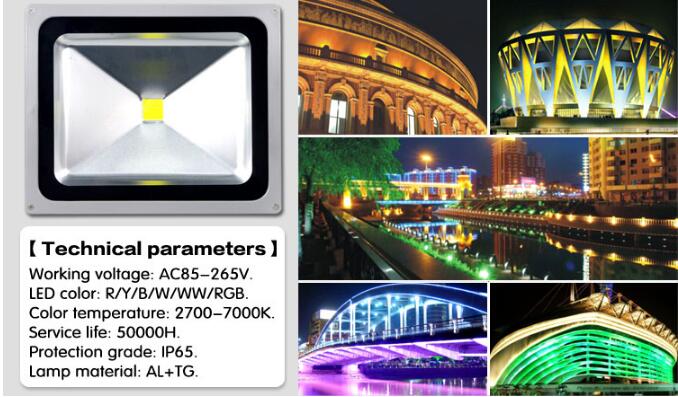 Exterior LED Flood Light EPISTAR Die Casting Aluminum , Outside Led Floodlight