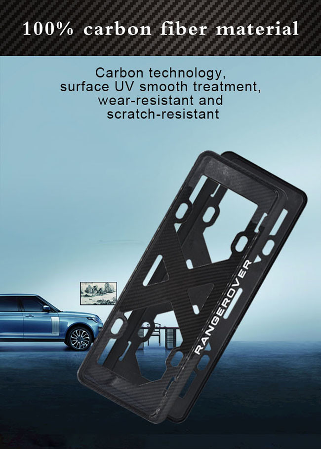 Super Light 100% Real Custom License Plate Frames Carbon Fiber