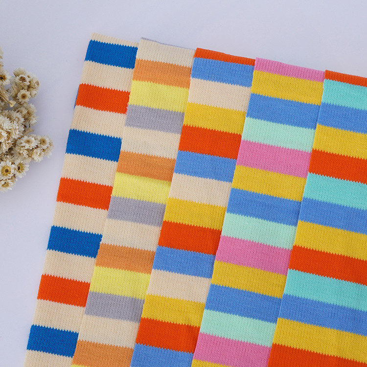 Soft And Comfortable Skin-Friendly And Healthy Striped Cotton Fabric For Hoodie