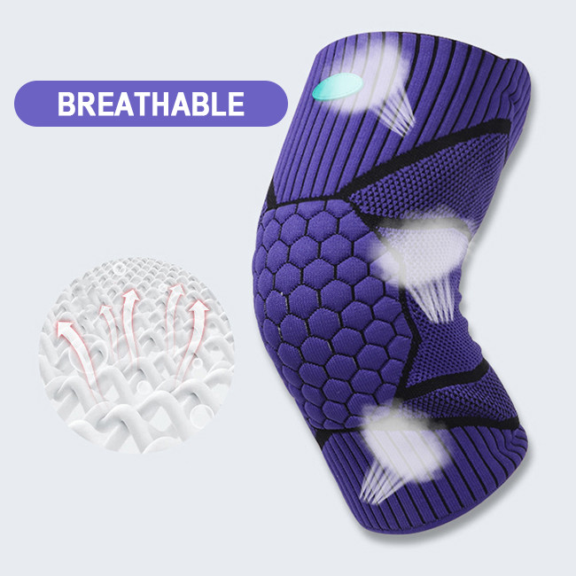 Compression Elastic Knee Support Sleeve Silicone Protective Gear Honeycomb Knee Pad