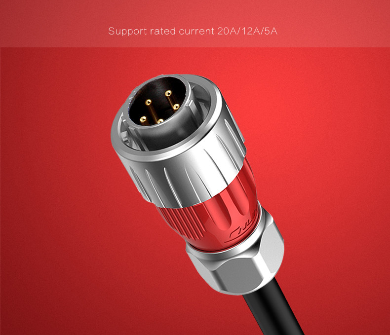 DH 20 Metal Shell Cable Connector Waterproof IP65/IP67 5pin Auto Connector