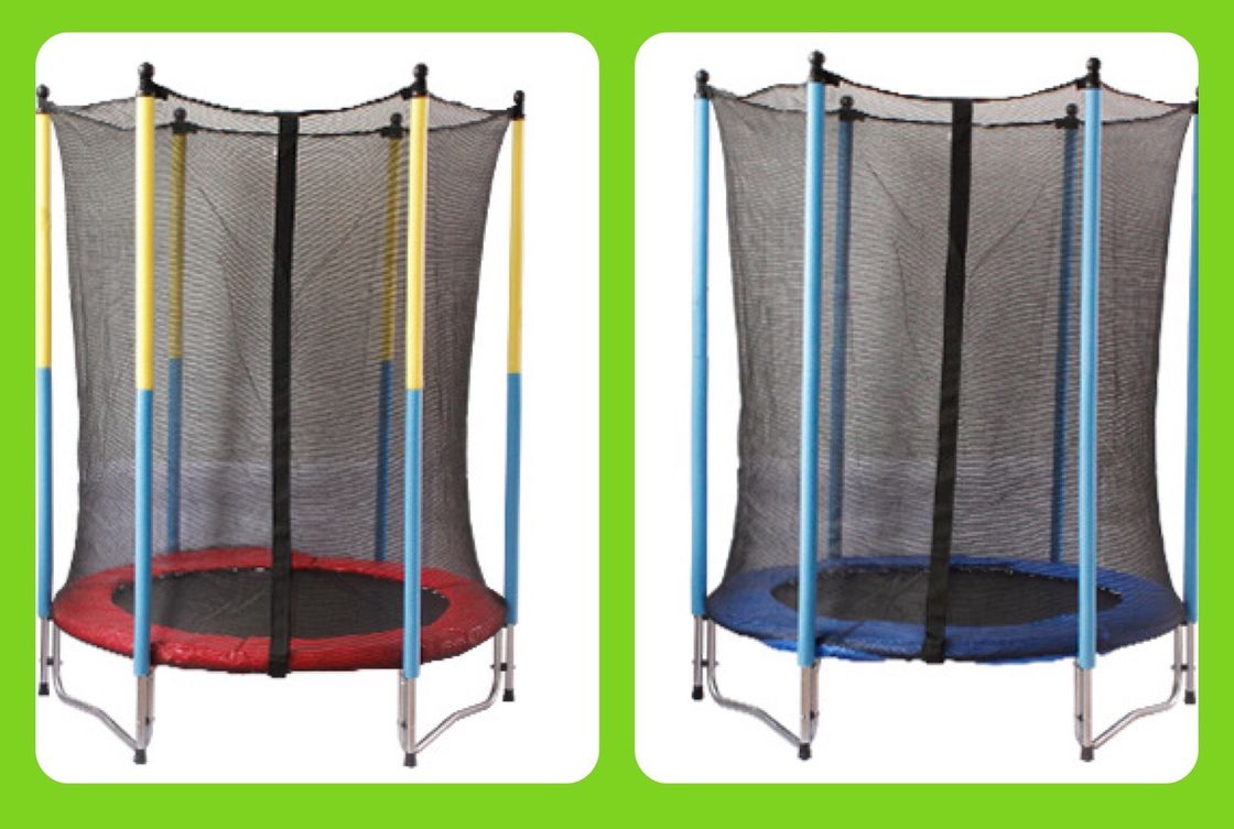 Fitness Outdoor Round Trampoline Bungee-Rope-System with Enclosure for Park/Backyard Use
