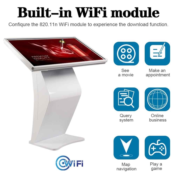43 55 Inch Indoor Floor Standing Multi Touch Self Service Kiosk Interactive Digital Kiosk