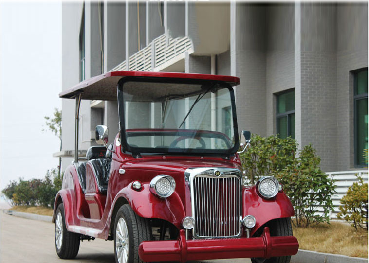 Graceful Design Classic Golf Cart 8 Seater Red Color With 30 Km/H Max Speed
