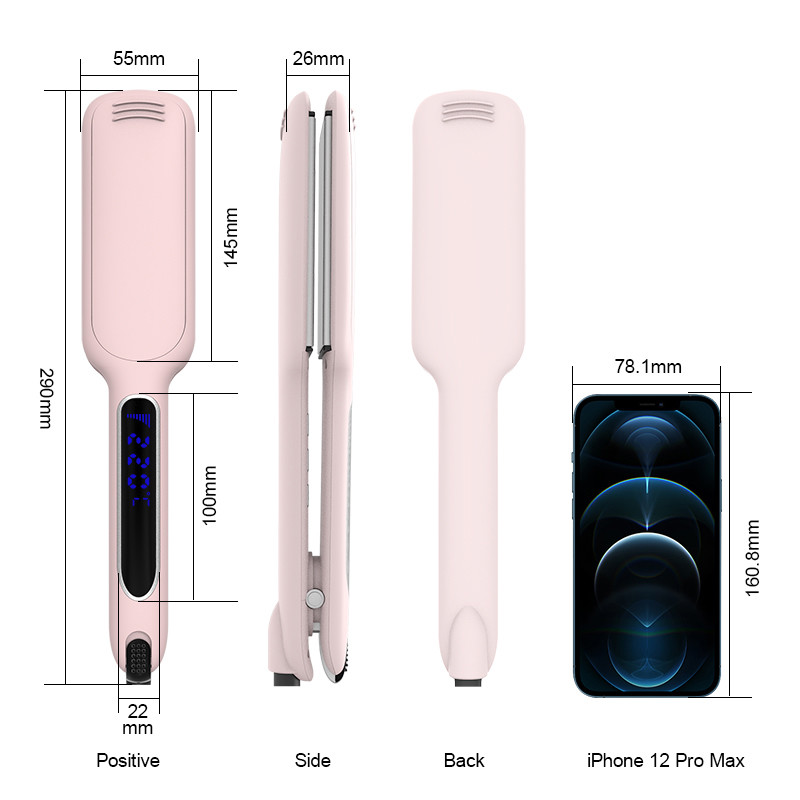 2 inch Infrared Hair Straightener , Dual Voltage Hot Tools Titanium Flat Iron
