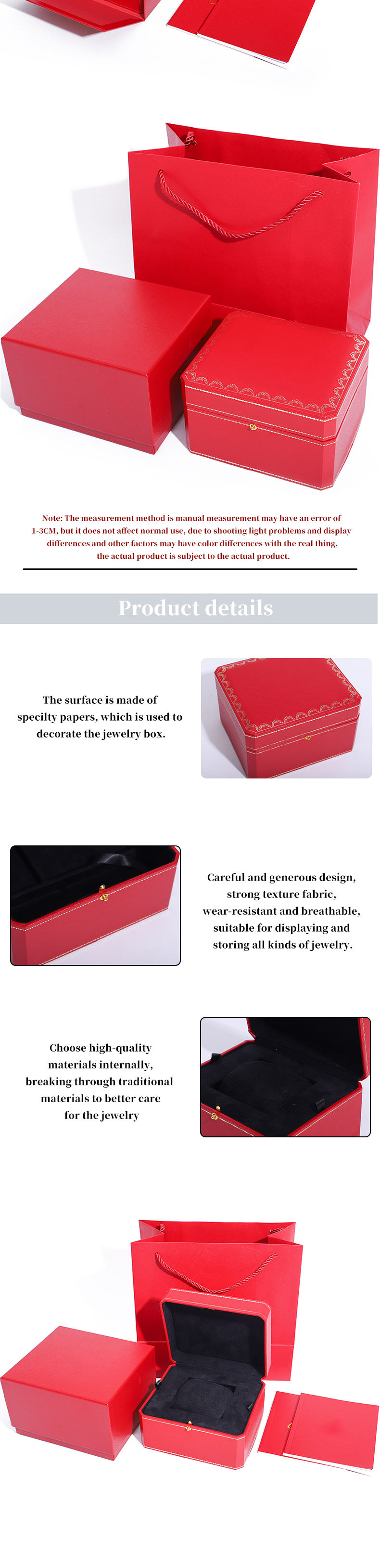 Captivating Octagonal Hard Paper Watch Case Box With Gold Button Ornament