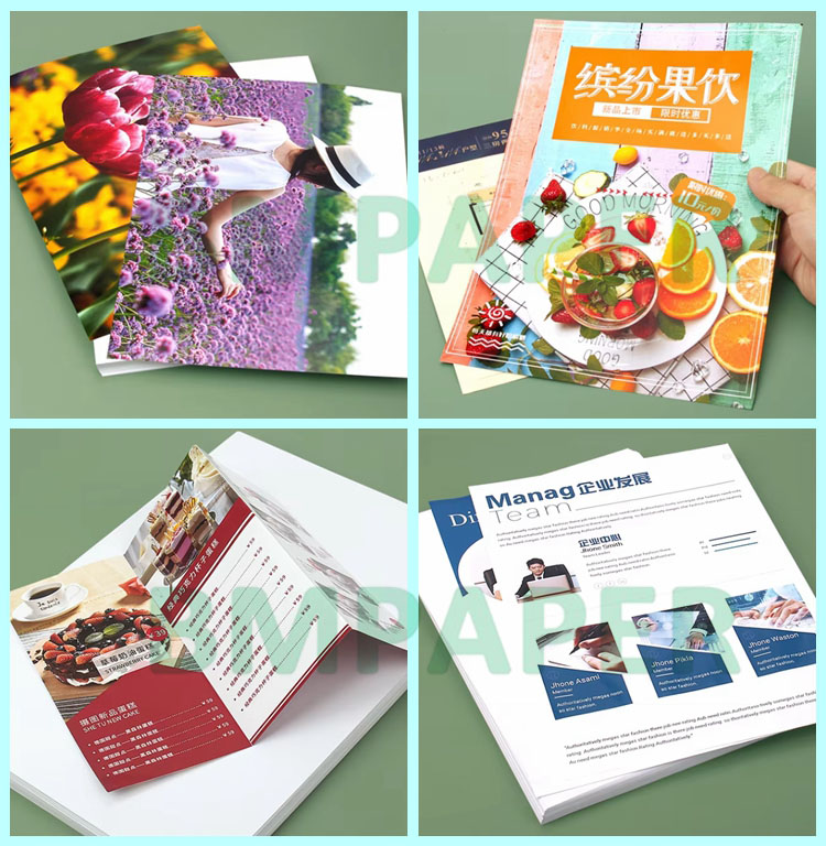 150gsm Laser Printing Double Sided Glossy Coated Paper For Brochures 32 x 45cm