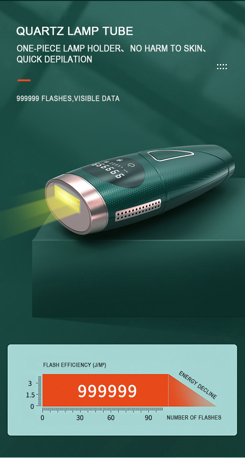 Professional 48W 999999 Flashes Home Laser Hair Removal Device