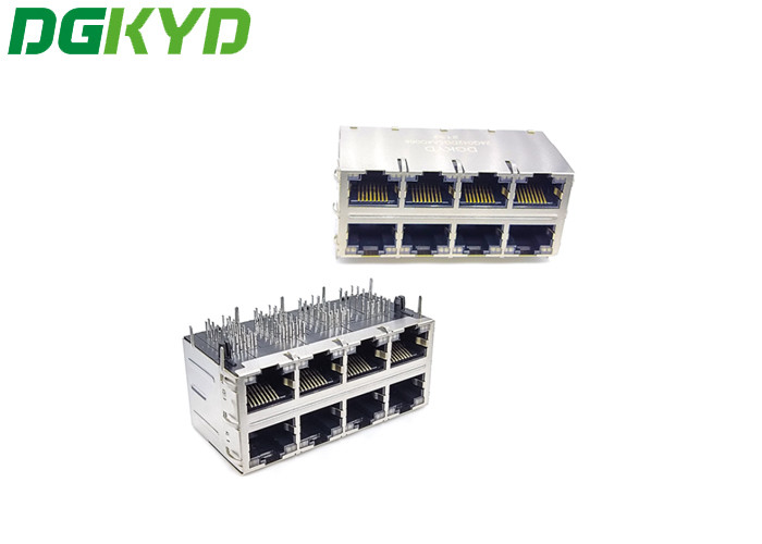 2X4 Multi Port Gigabit Integrated Filter RJ45 Network Port Socket