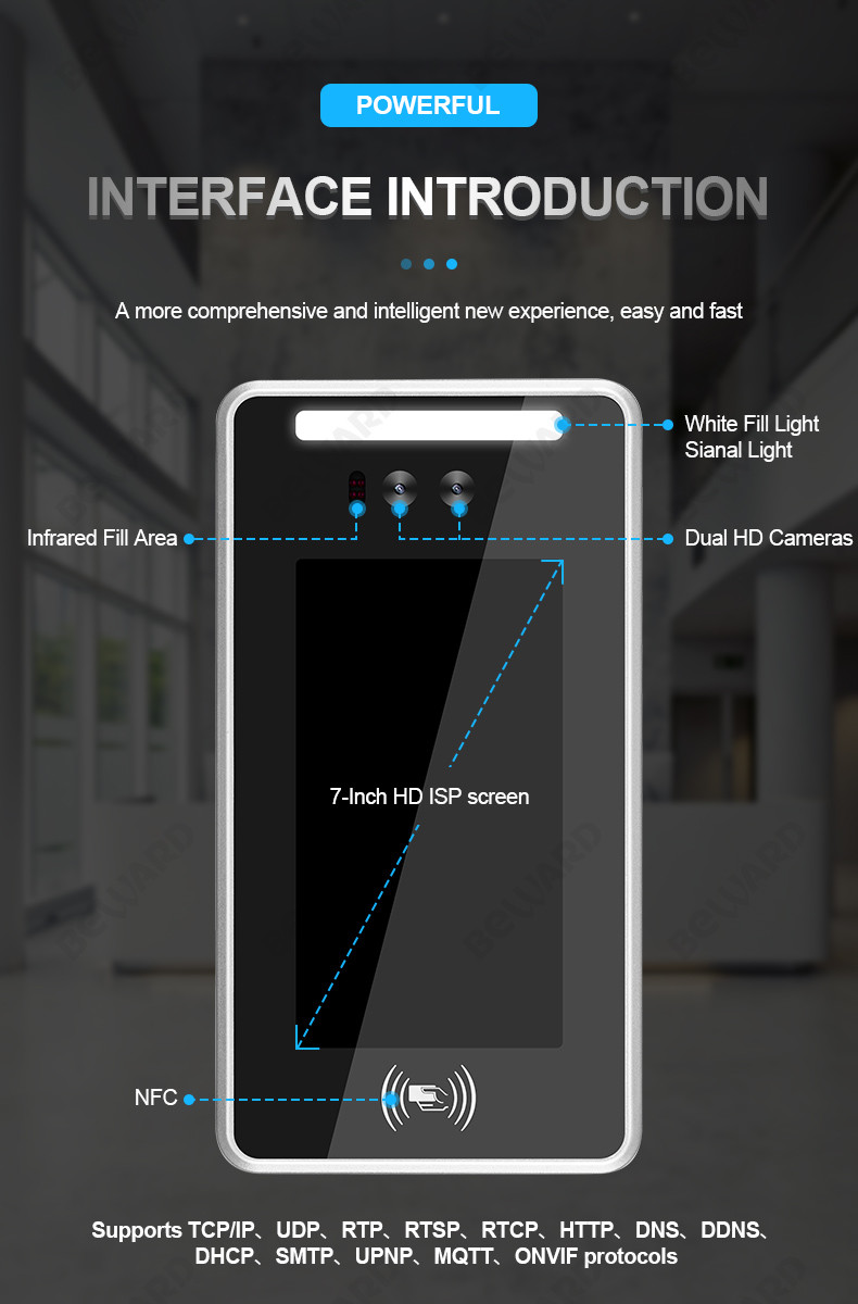Waterproof Wiegand 26 Bit 100db Facial Recognition Systems