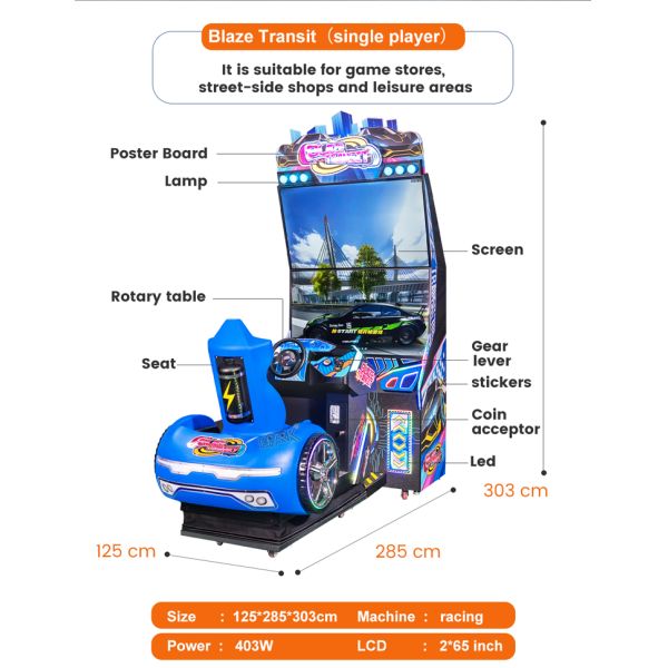 Blaze Transit Car Racing Game Machine Pro Arcade Driving
