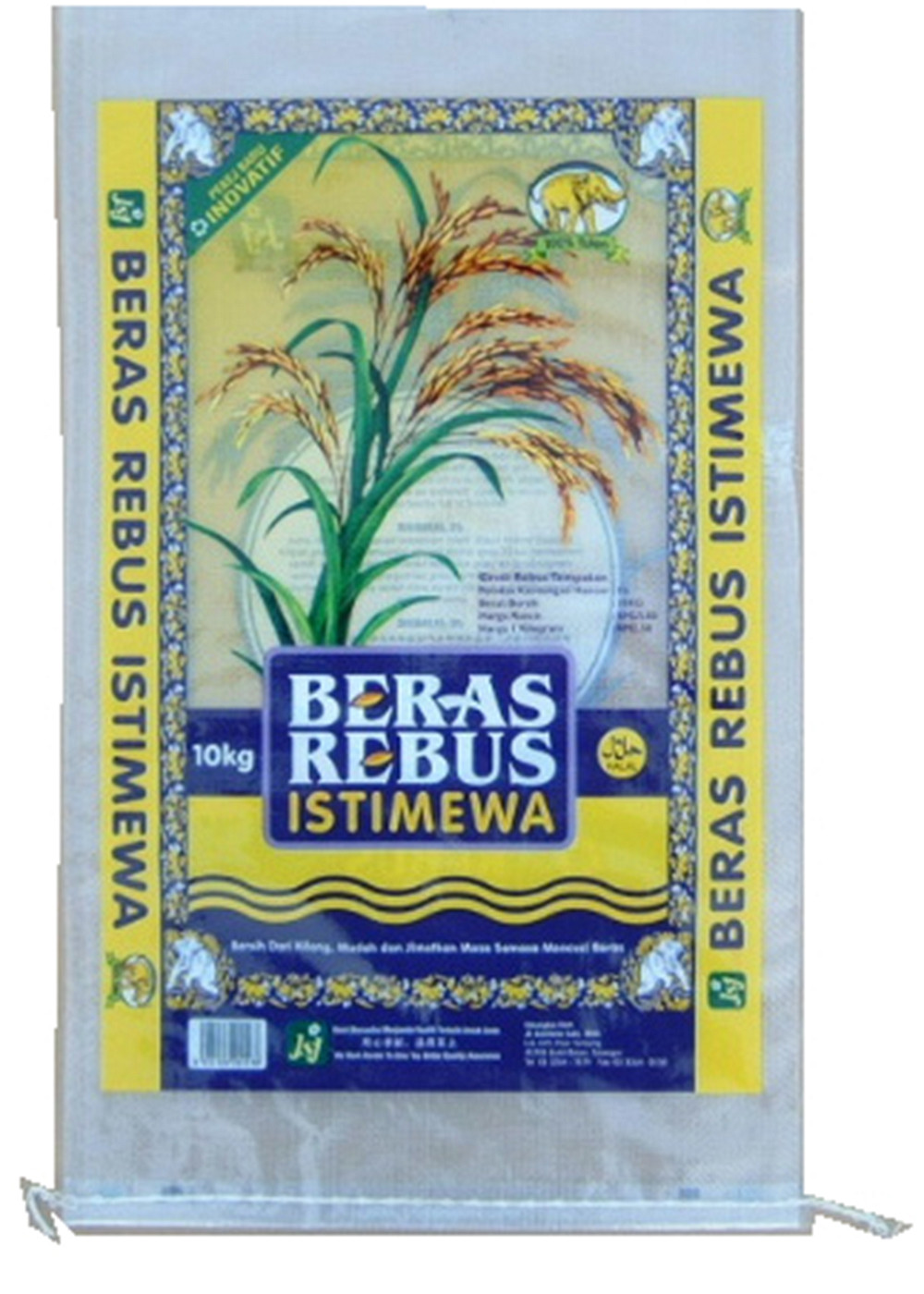 50 Kg Laminated PP Woven Rice Bag / Biodegradable Plastic Woven Polypropylene Sacks