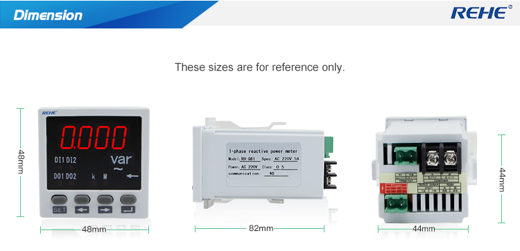 Single Phase Digital New Type LED Reactive Power Meter 48*48MM digital vu meter