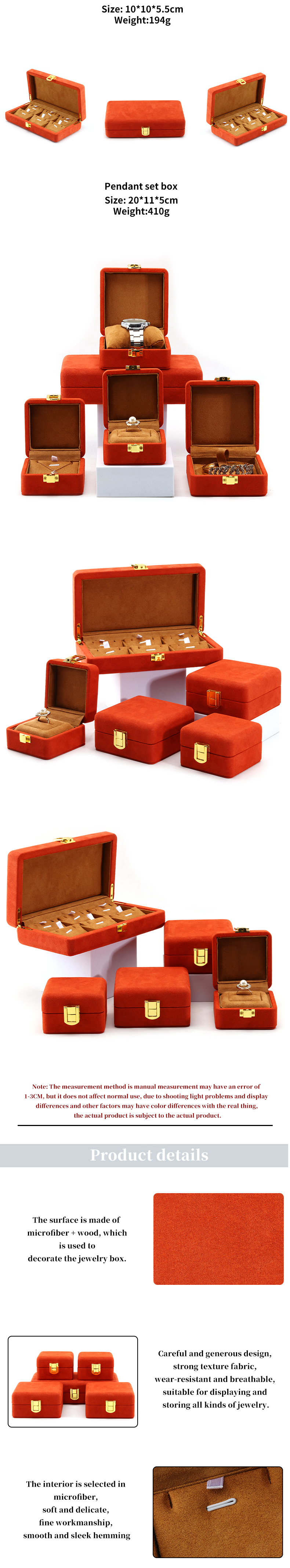 Red Soft Sleek Velvet Luxury Jewelry Storage Packaging with Gold Buckle Closure