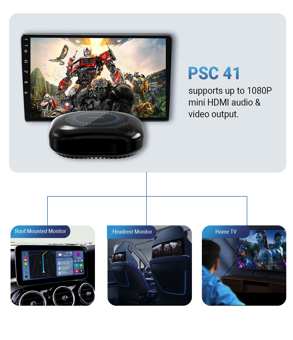 Black Wireless CarPlay Android Ai Box Original Car Wired To Wireless Carplay Module