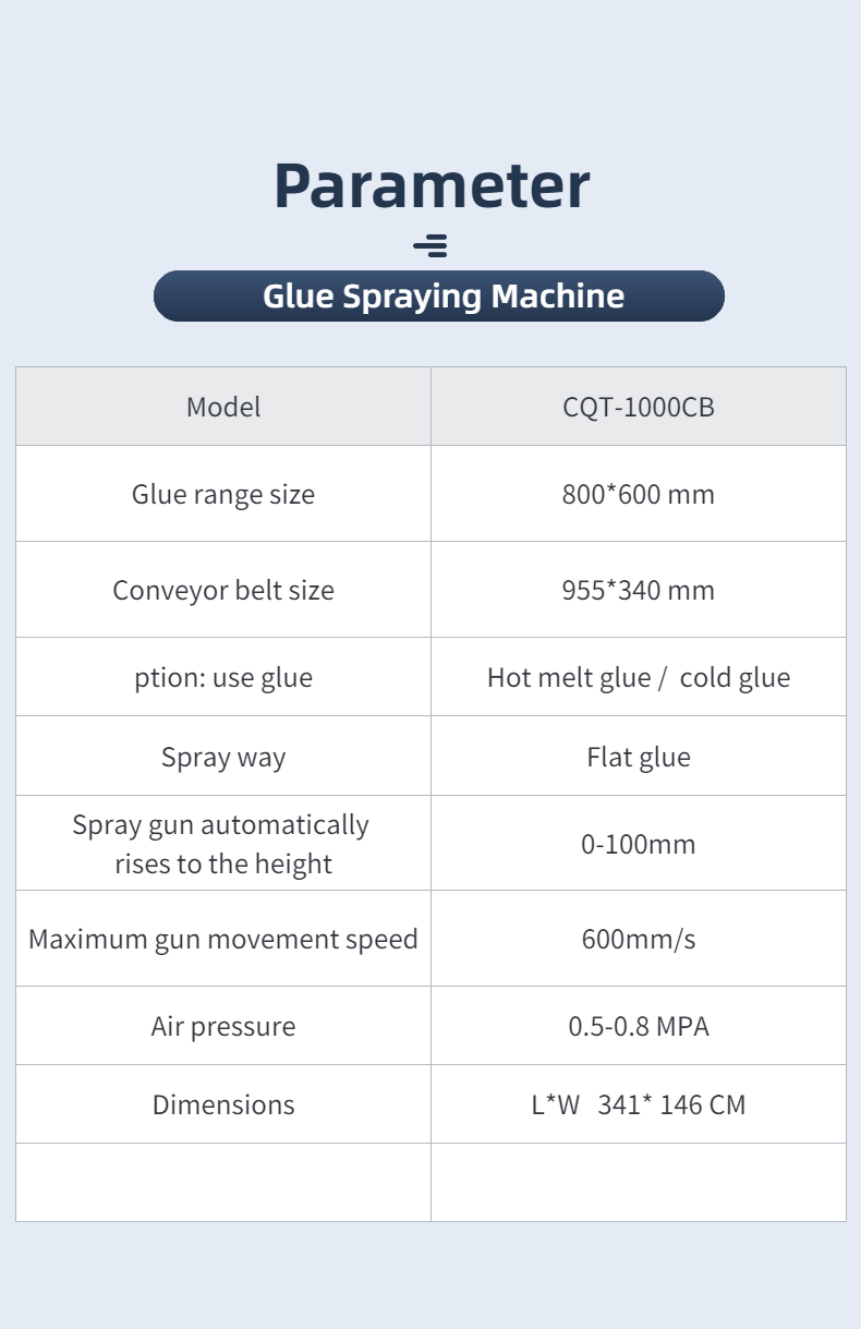 800*600mm Glue Range Size Hot Melt Adhesive Spraying Machine for Box Folding and Gluing