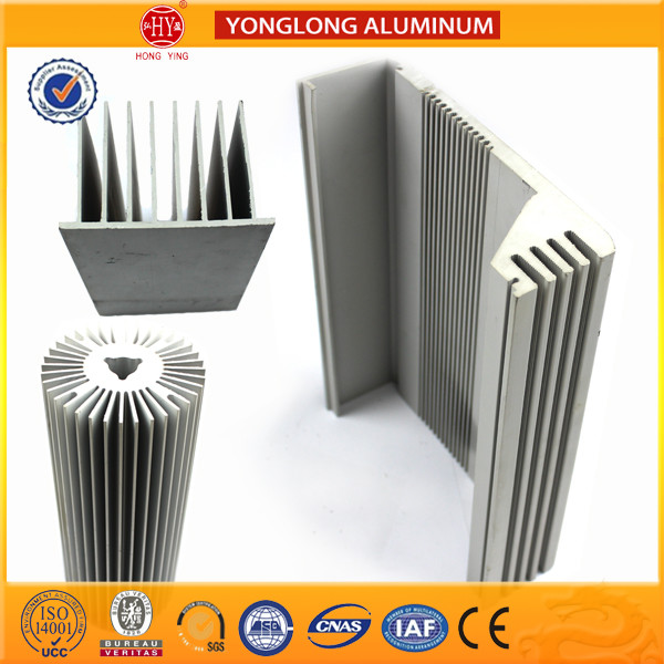 6063 Aluminum extruded heat sink profiles Colour Shape Customize