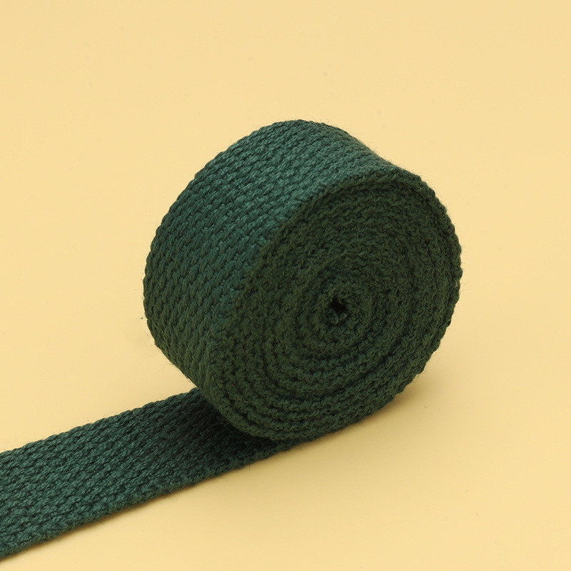 20mm-50mm Thickened Polyester Cotton Webbing School Bag Backpack Handbag Canvas Strap Solid Color Plain Weave Strap