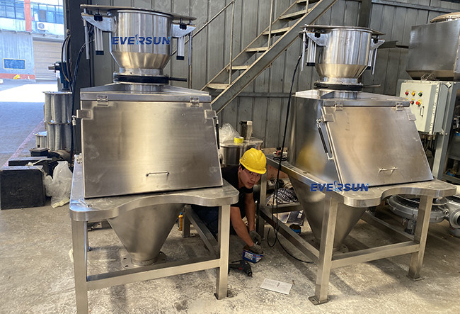 Dust Free Discharge Station For Unpacking Feeding Screening