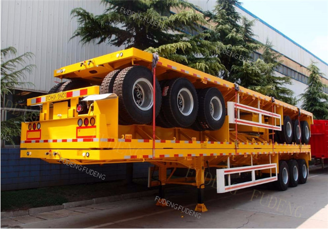 Container Lock Flatbed Container Trailer 40 Tons Payload 20 Feet / 40 Feet