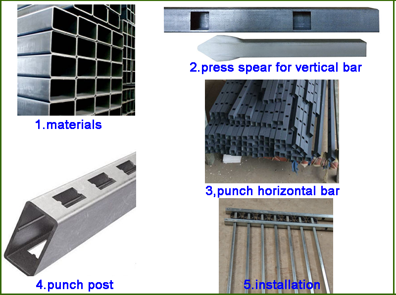 PVC Coated Ornamental Spear Top Security Steel Tubular Fence in Garden, Home, Factory, School, Villa