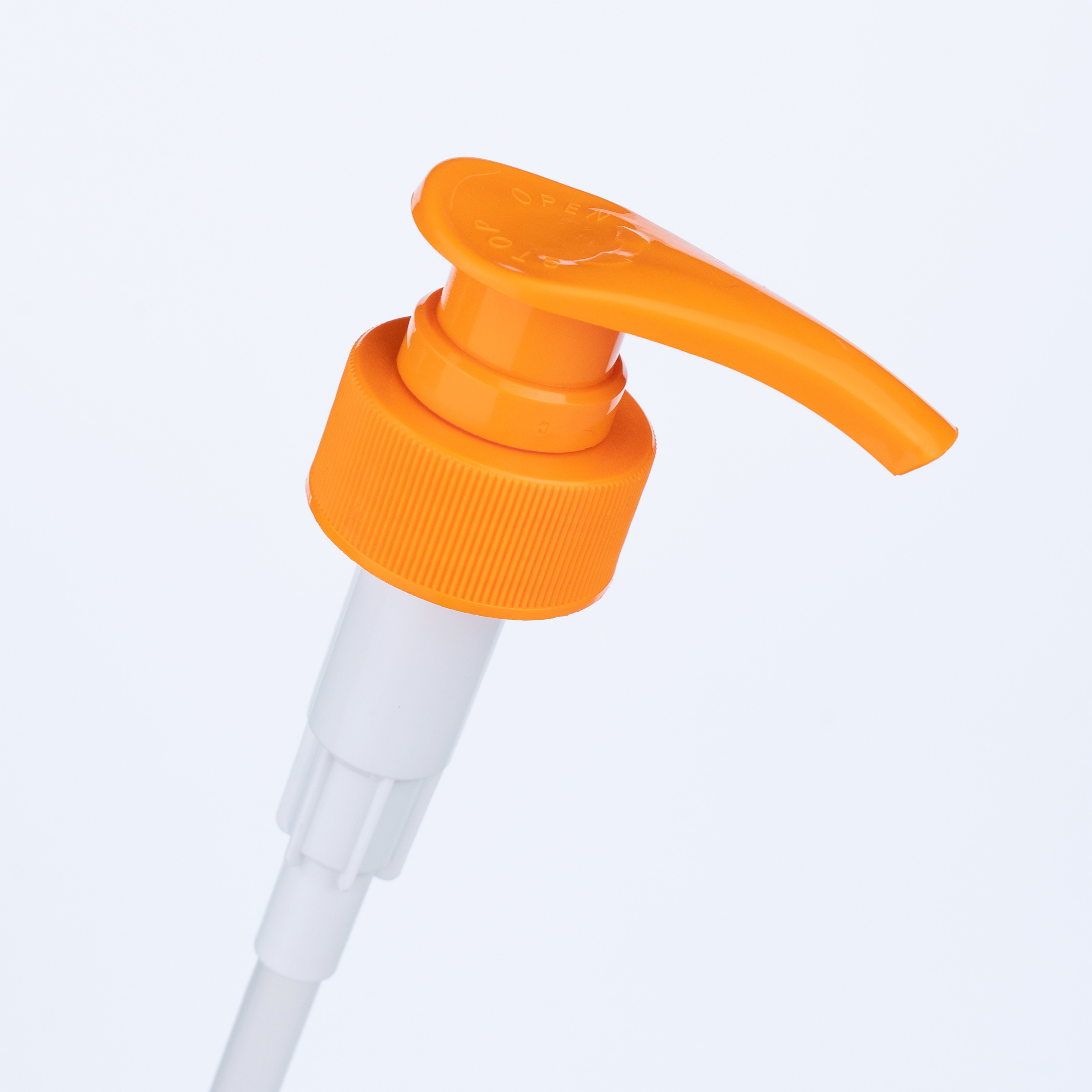 33/410 Orange Lotion Pump Head for Shower Gel Bottles and Shampoo Bottles for Bathing Skincare and Haircare