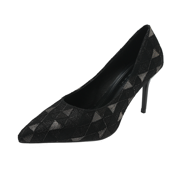 Lace Print Summer Light Single Ladies High Heel Shoe Shallow Mouth Stiletto