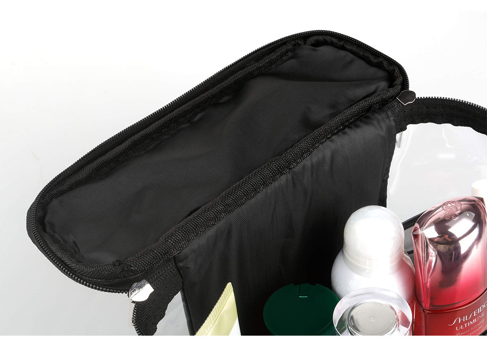 Water Resistant Portable PVC Transparent Toiletry Bag For Travel