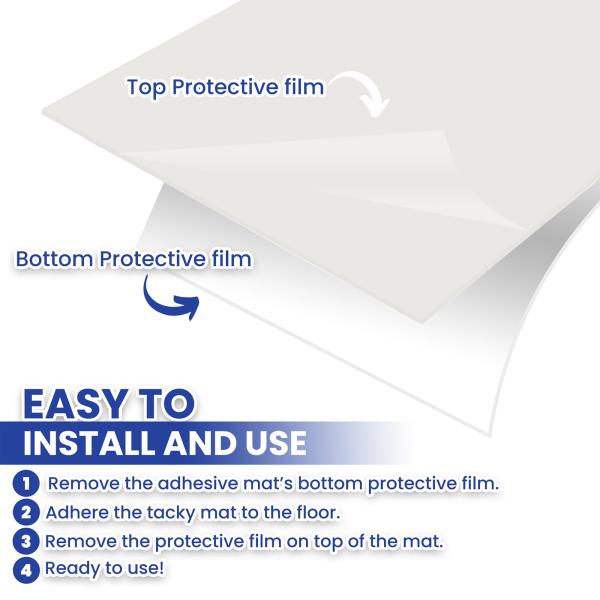 Cleanroom ESD Sticky Mat Blue White 35-50μm PE Film Dirt Removal