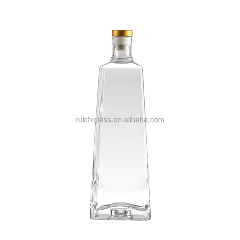 Super Flint Glass Empty Red Black Ice Wine Bottle with Cork 500ml 750ml 1000ml 700ml