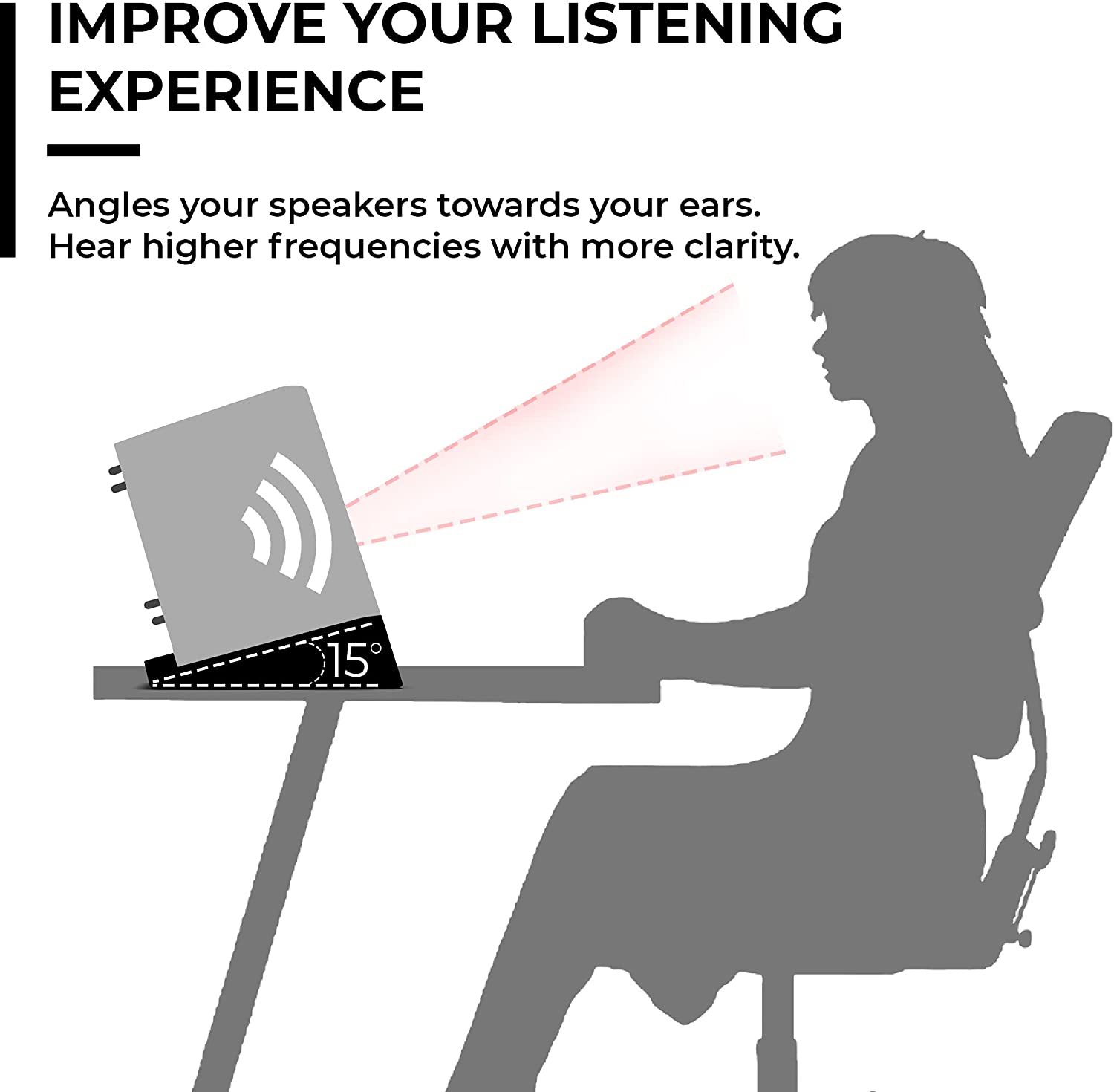 Powder Coating Adjustable Desktop Side Speaker Stands for Living Room
